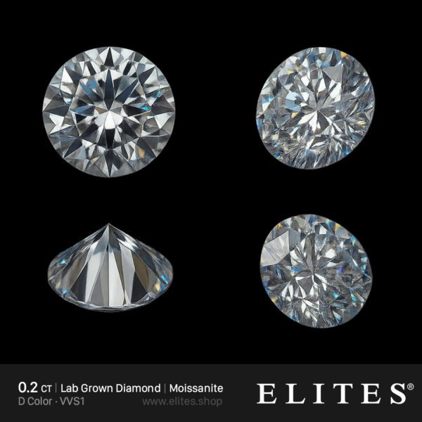 ELITES 0.2ct Moissanite Loose Stone 3.5mm