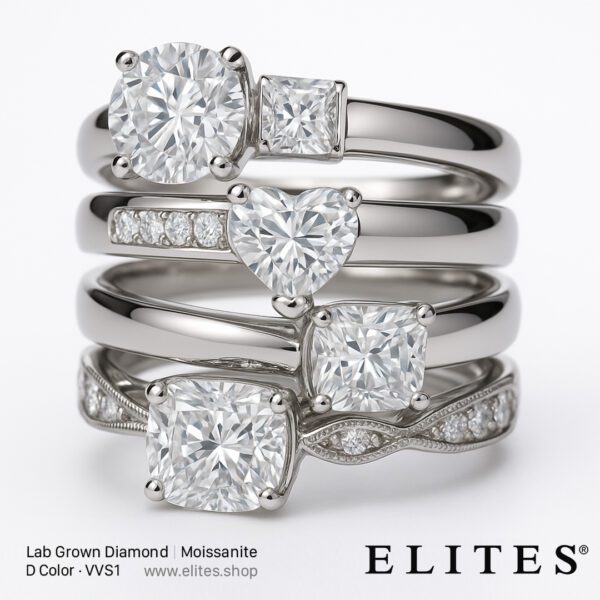 ELITES Diamond Rings Moissanite Jewelry Jewellery